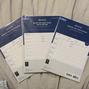 filoFAX A5 Diary Refill Set - Classic Blue and White